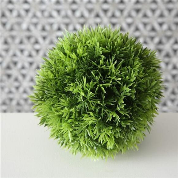 Artificial Grass Ball 6 inch Faux Green Topiary Globe Decorative Plant Home Deco - Picture 6 of 7